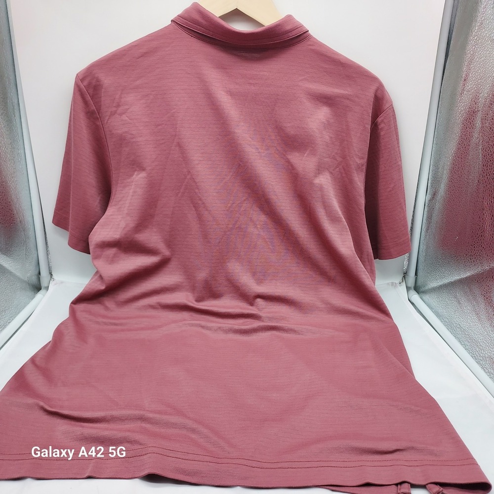 TravisMathew Mens Polo Shirt Rose Pink Heathered Short Sleeve Size L Golf Casual - Picture 10 of 10